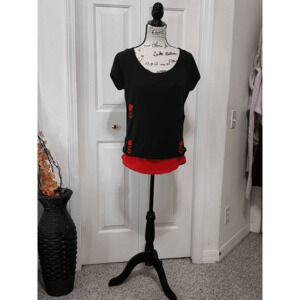 Spiral Direct 2 and 1 Ripped Top Size L